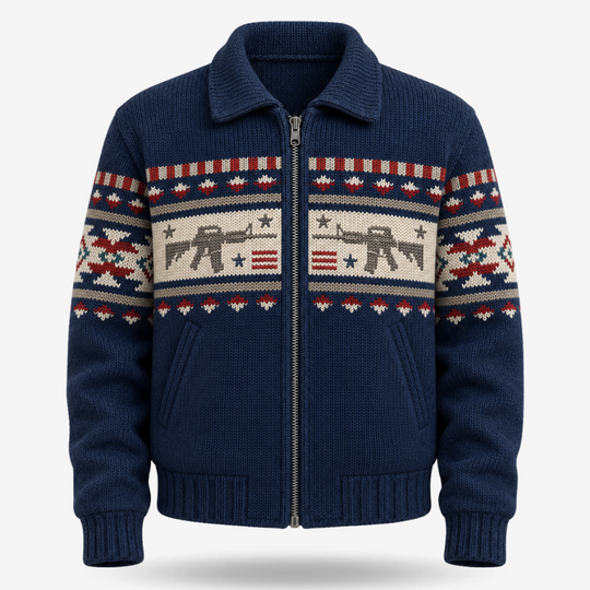 The Silver Sentinel Knitted Jacket