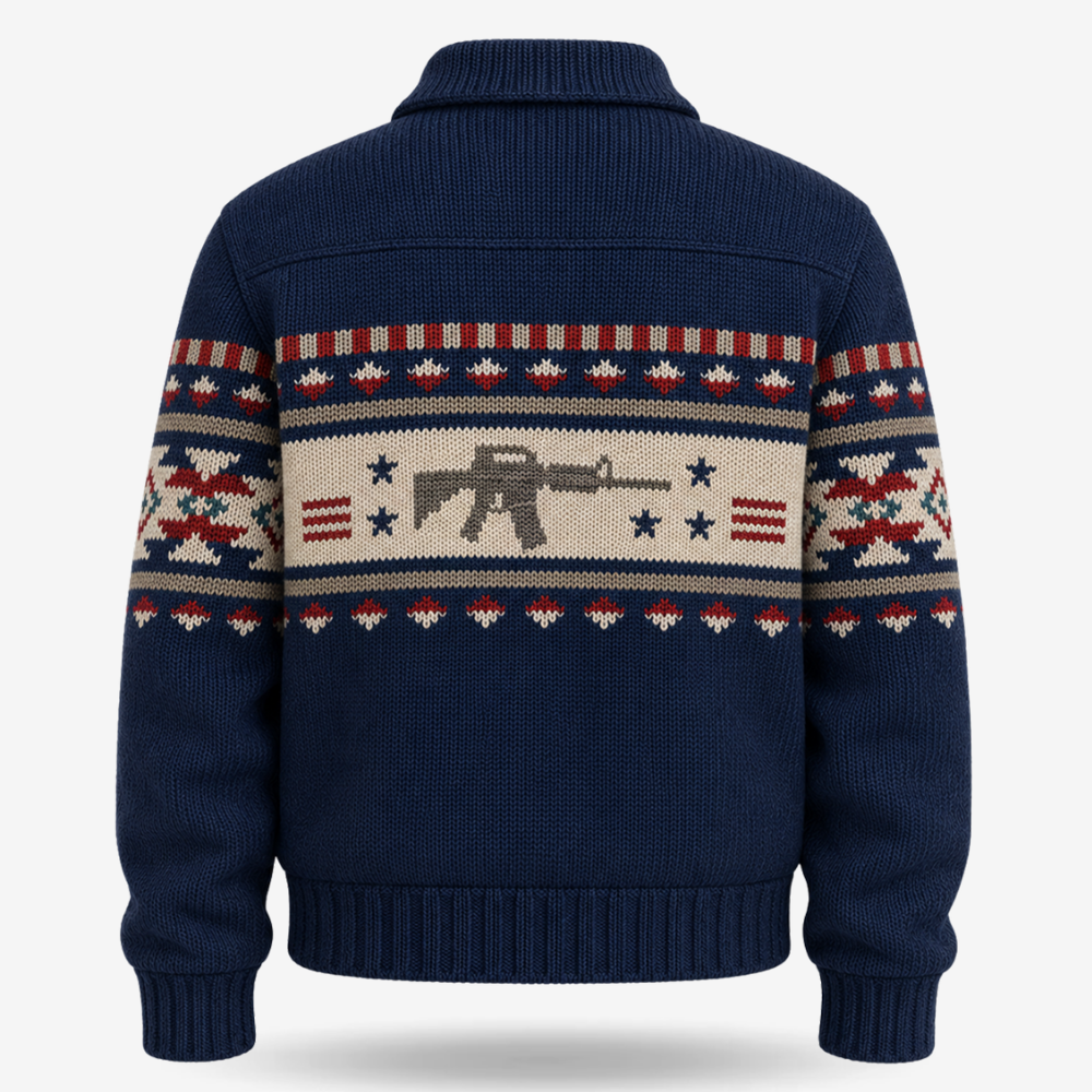 The Silver Sentinel Knitted Jacket
