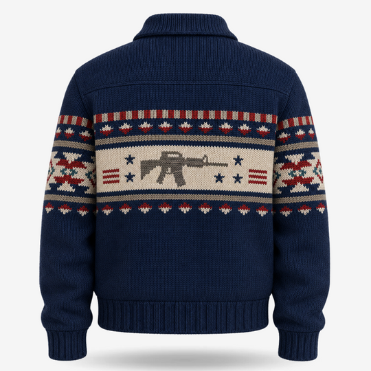 The Silver Sentinel Knitted Jacket