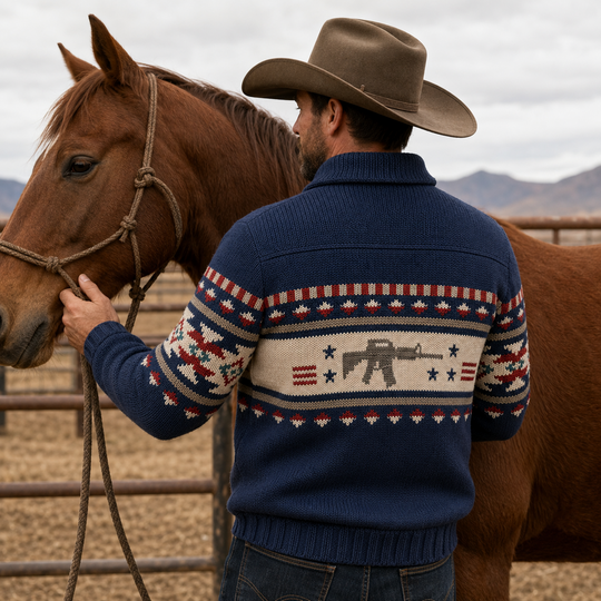 The Silver Sentinel Knitted Jacket