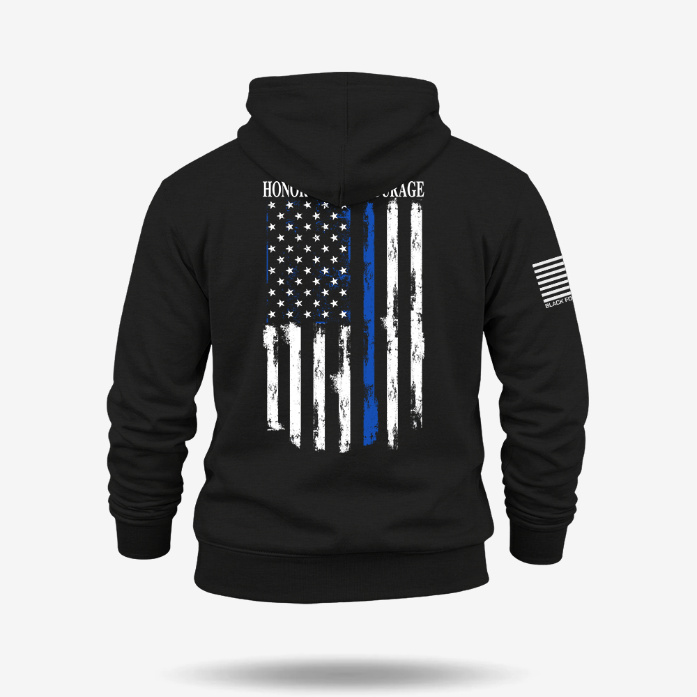 Thin Blue Line Flag Hoodie