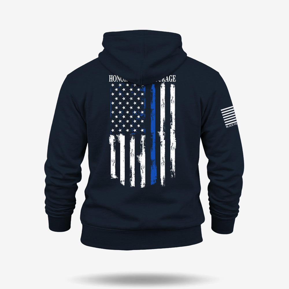 Thin Blue Line Flag Hoodie