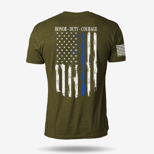 Thin Blue Line Flag T Shirt