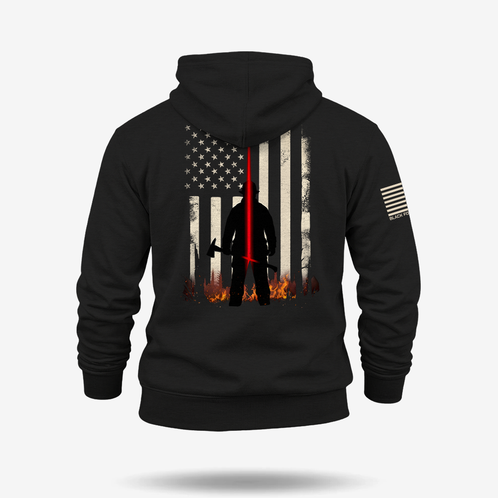 Thin Red Line – Firefighter Tribute Hoodie