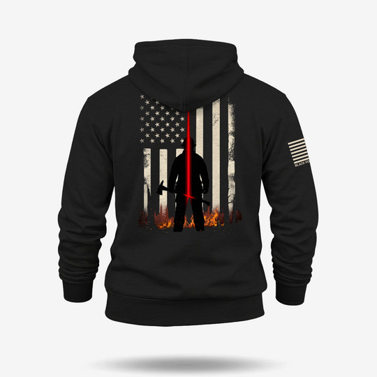 Thin Red Line – Firefighter Tribute Hoodie