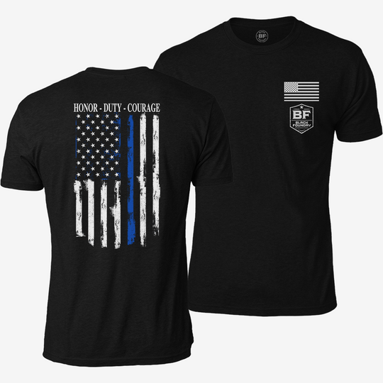Thin Blue Line Flag T Shirt