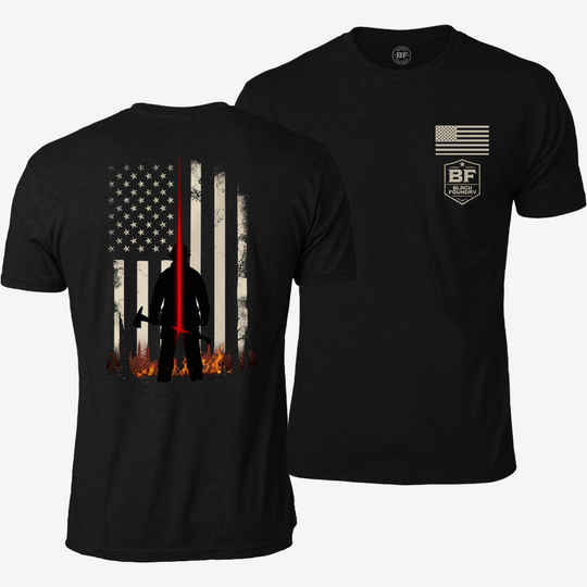 Thin Red Line – Firefighter Tribute T Shirt