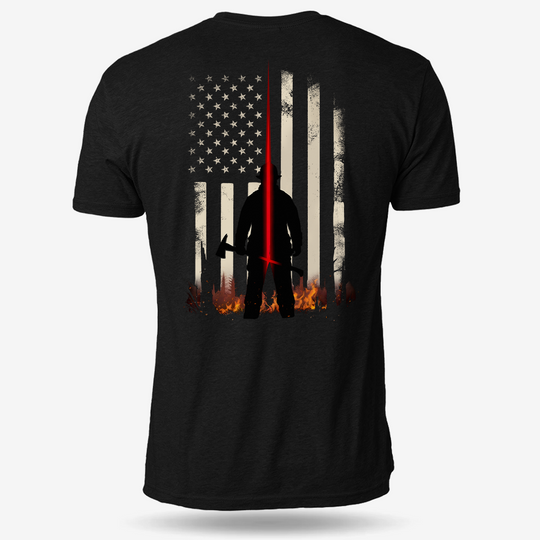 Thin Red Line – Firefighter Tribute T Shirt