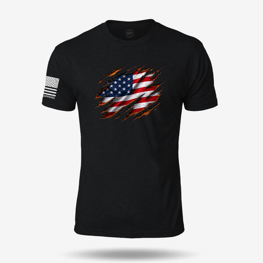Torn Glory Halloween Flag T Shirt