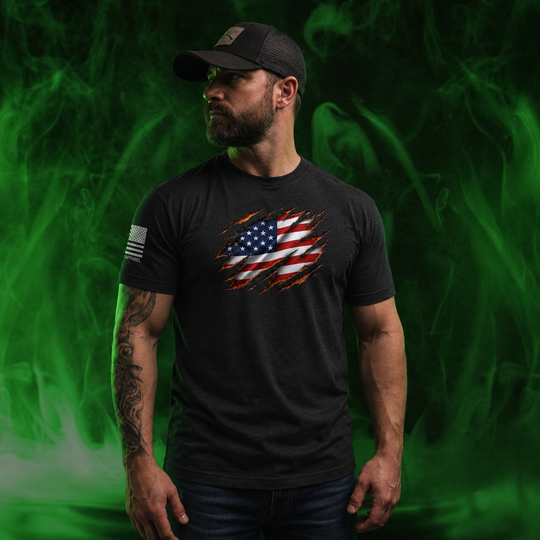 Torn Glory Halloween Flag T Shirt