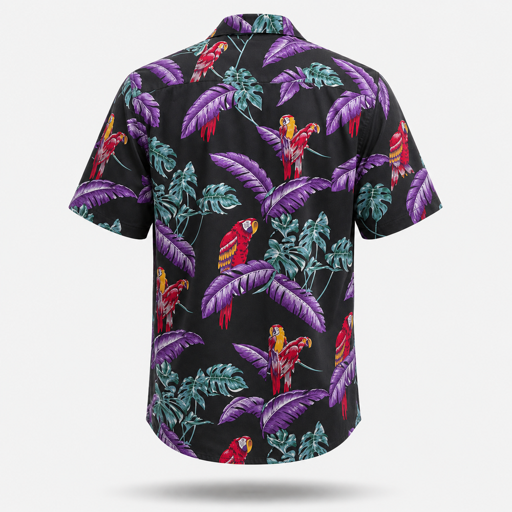 Tropical Macaw Nights Hawaiian Shirt
