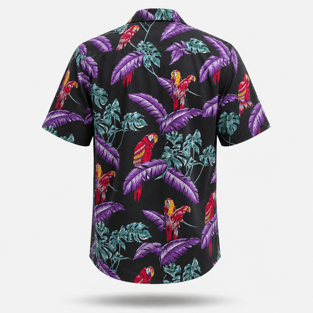 Tropical Macaw Nights Hawaiian Shirt