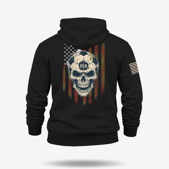USA Soccer Skull Hoodie