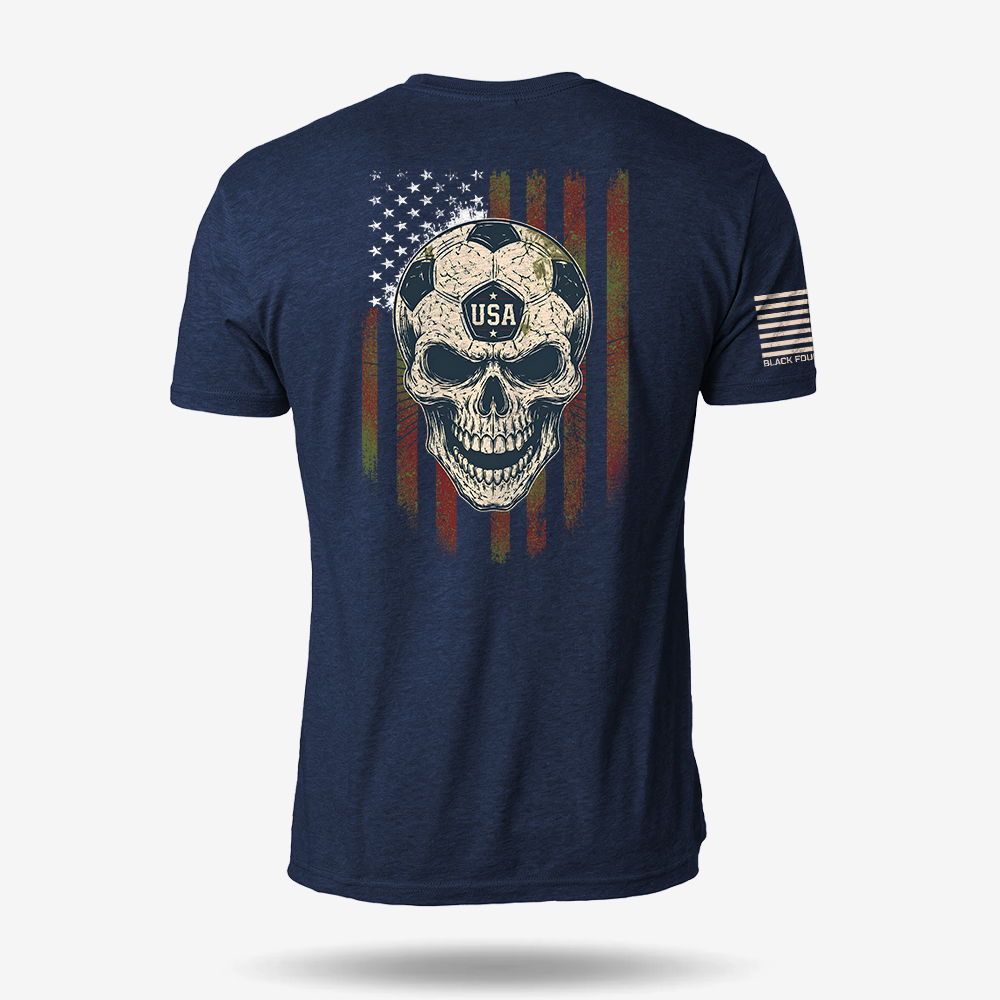 USA Soccer Skull T Shirt