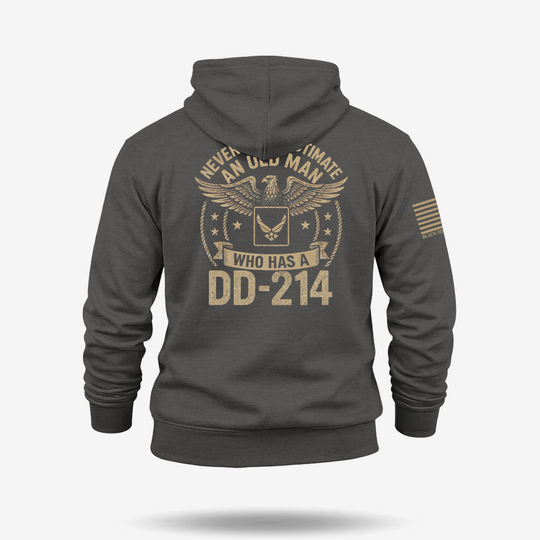 Never Underestimate An Old Man Us Air Force Veteran Hoodie