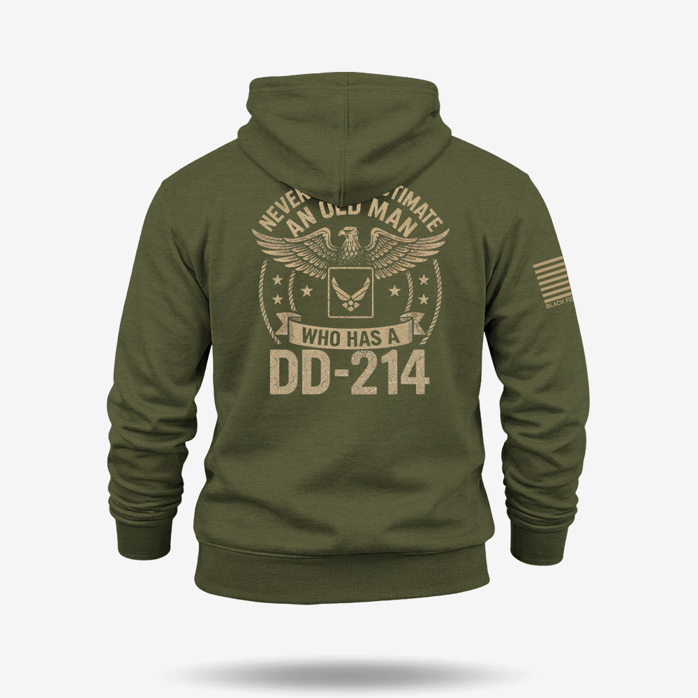 Never Underestimate An Old Man Us Air Force Veteran Hoodie
