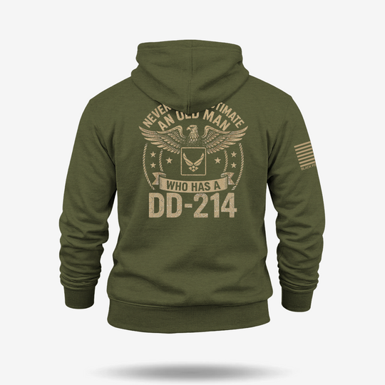 Never Underestimate An Old Man Us Air Force Veteran Hoodie