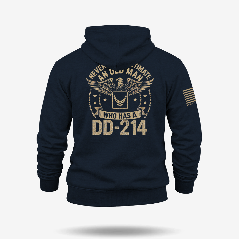 Never Underestimate An Old Man Us Air Force Veteran Hoodie