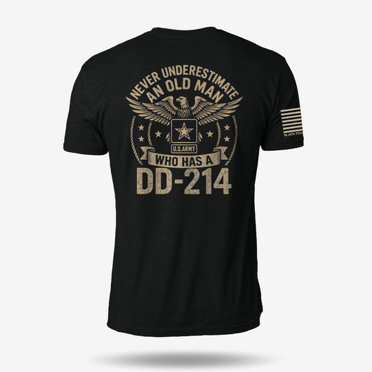 Never Underestimate An Old Man Us Army Veteran T Shirt