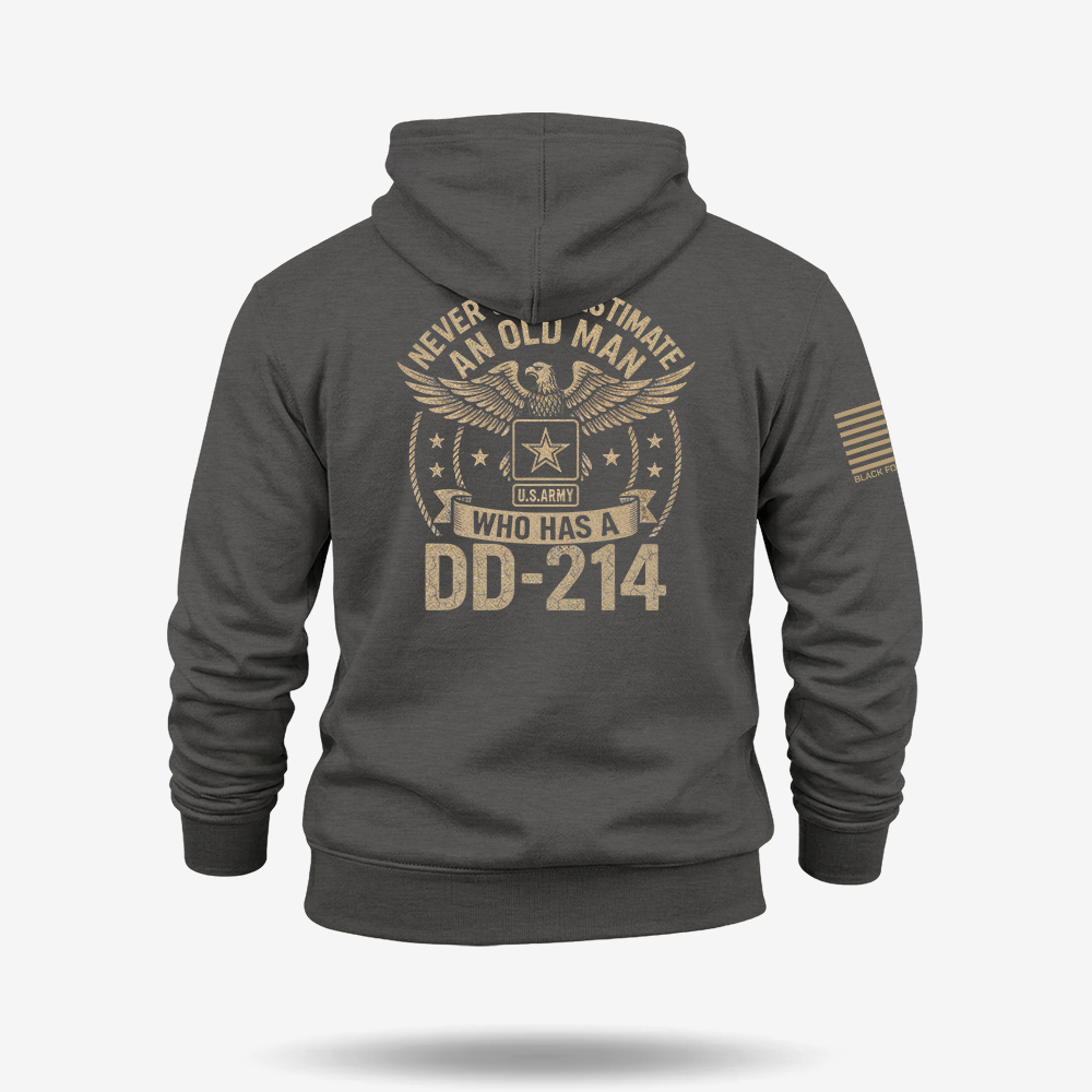Never Underestimate An Old Man Us Army Veteran Hoodie