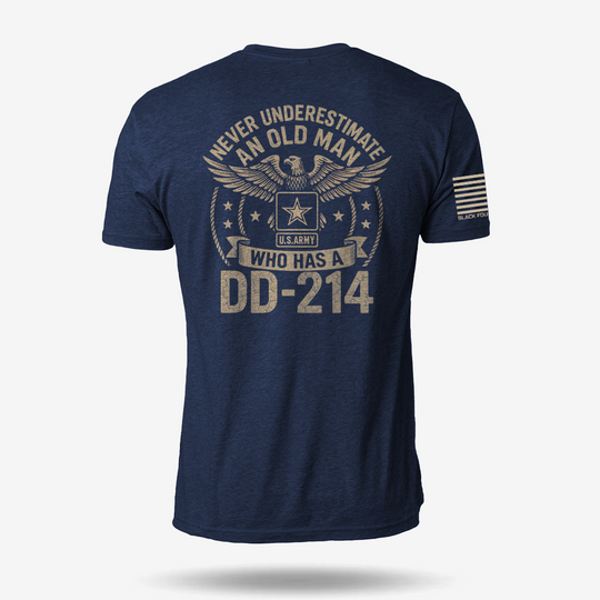 Never Underestimate An Old Man Us Army Veteran T Shirt