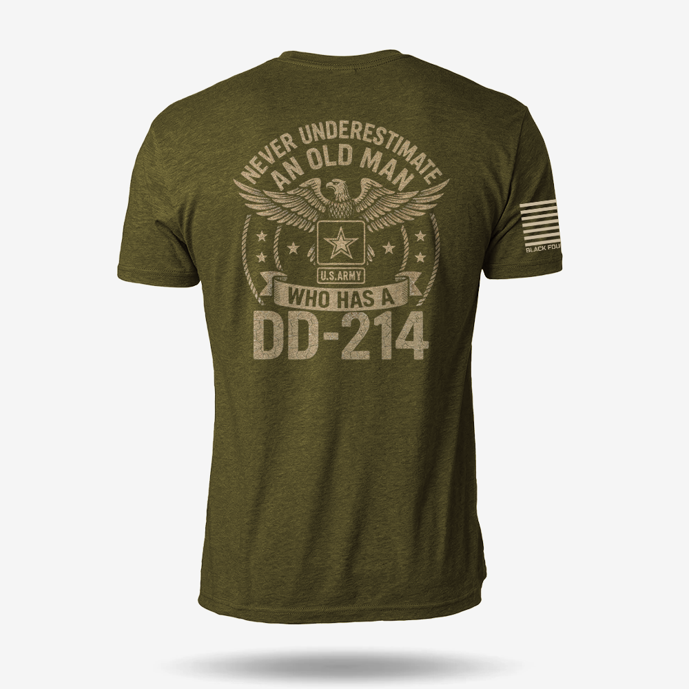 Never Underestimate An Old Man Us Army Veteran T Shirt