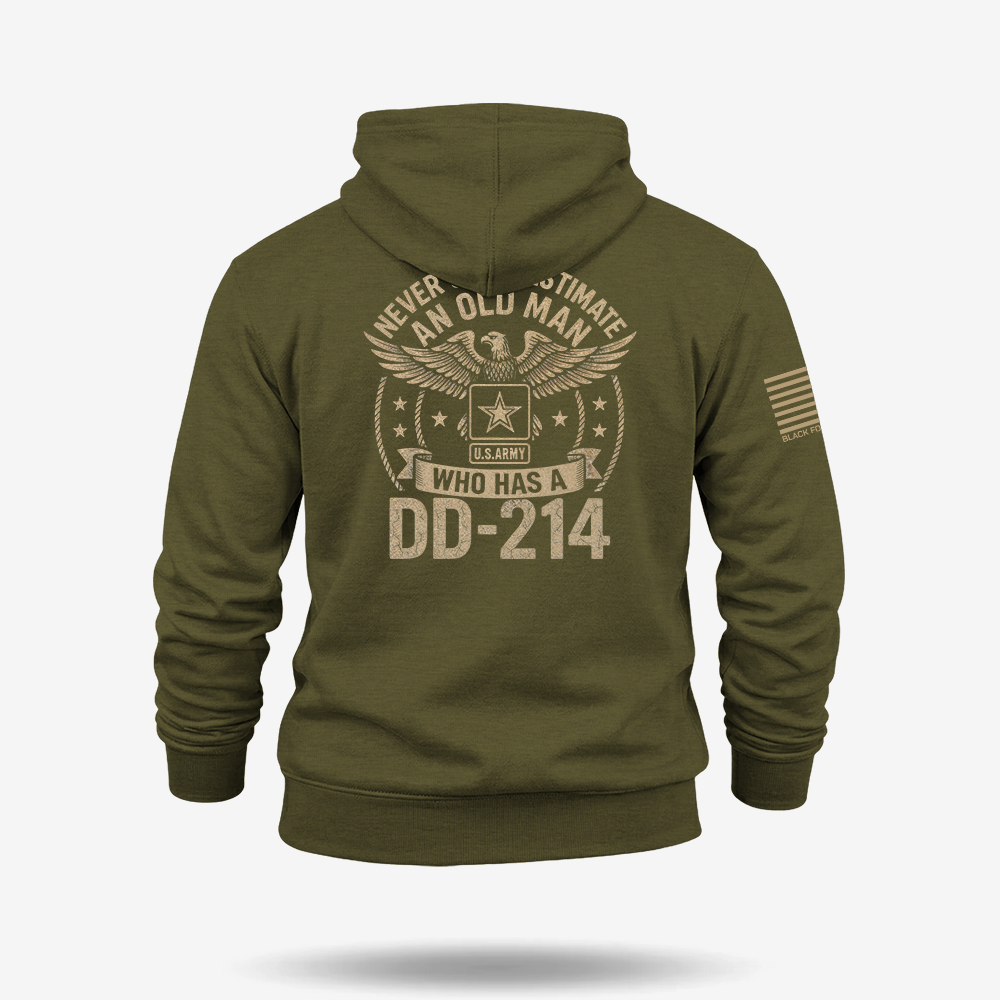 Never Underestimate An Old Man Us Army Veteran Hoodie