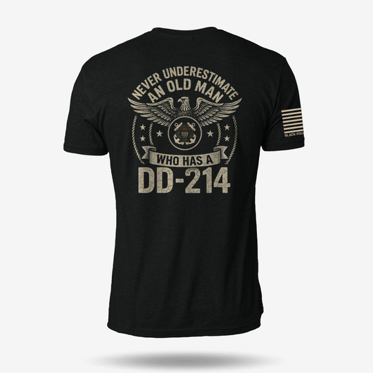 Never Underestimate An Old Man Us Coast Guard Veteran T Shirt