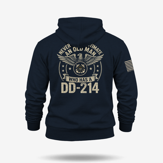 Never Underestimate An Old Man Us Coast Guard Veteran  Hoodie