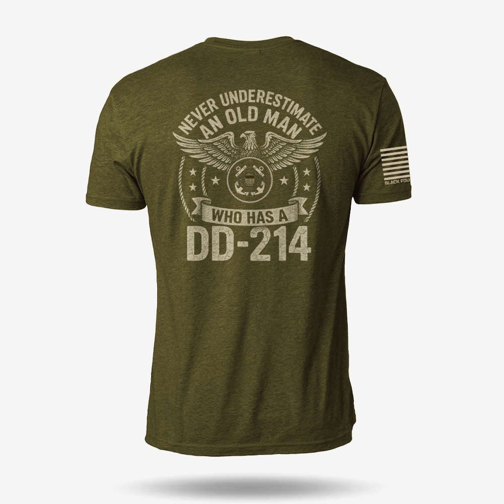 Never Underestimate An Old Man Us Coast Guard Veteran T Shirt