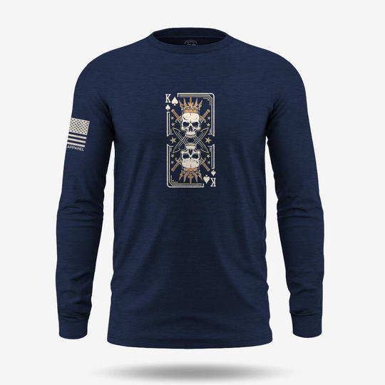 Never Underestimate An Old Man Us King Veteran Long Sleeve