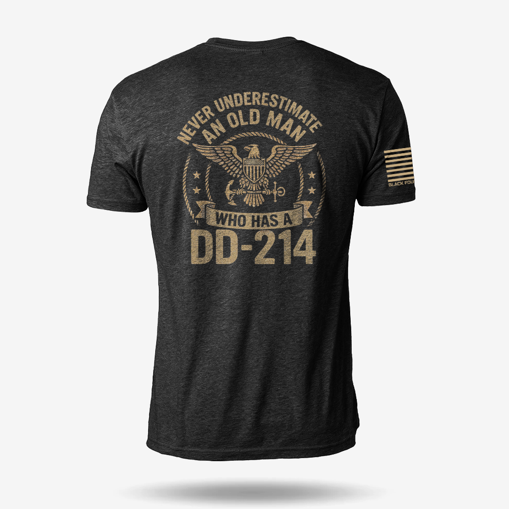 Never Underestimate An Old Man Us Navy Veteran T Shirt