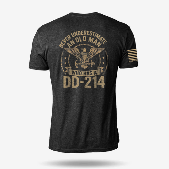 Never Underestimate An Old Man Us Navy Veteran T Shirt