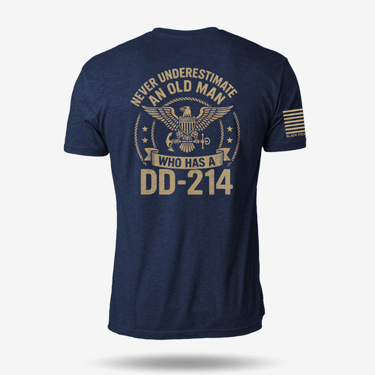 Never Underestimate An Old Man Us Navy Veteran T Shirt
