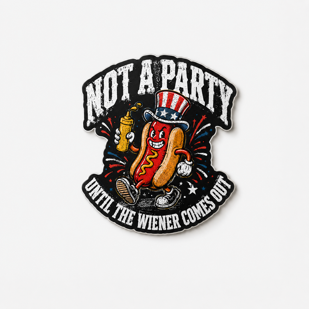 Wiener Party Sticker Decal