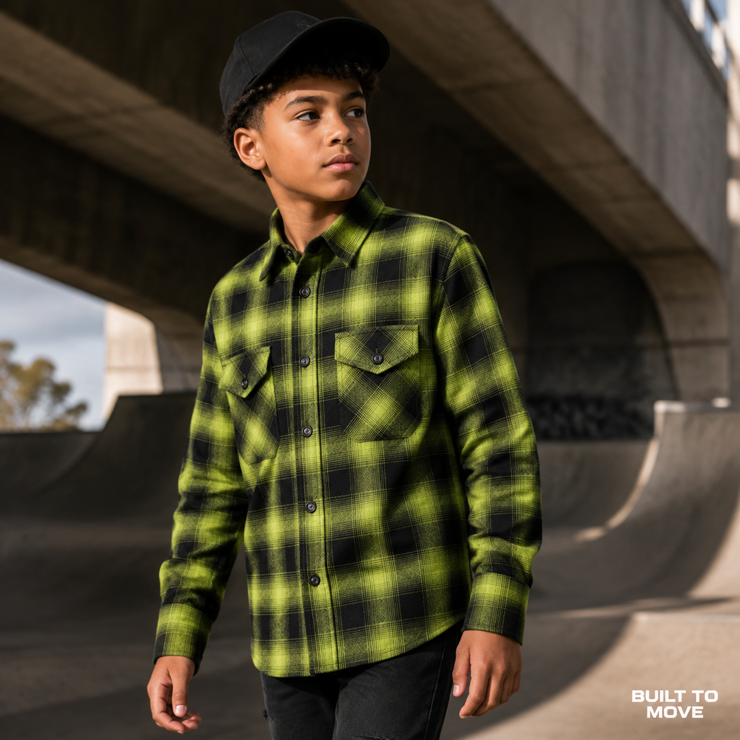 Young Blacklime Flannel