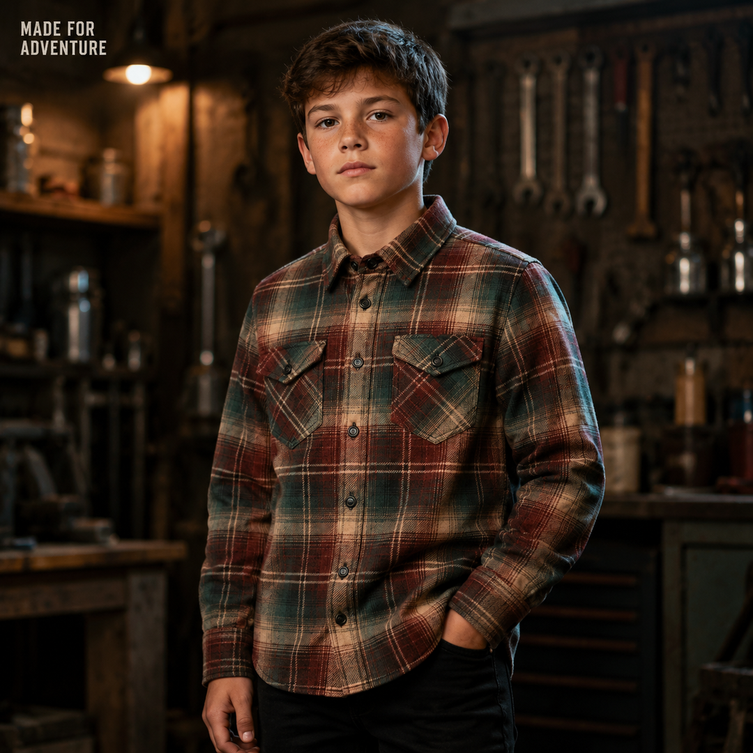 Young Ironwood Plaid Flannel