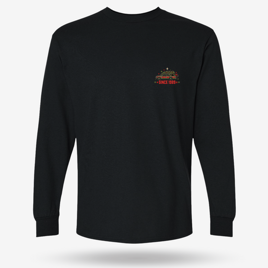 Christmas Vacation Chaos Long Sleeve Black front mockup