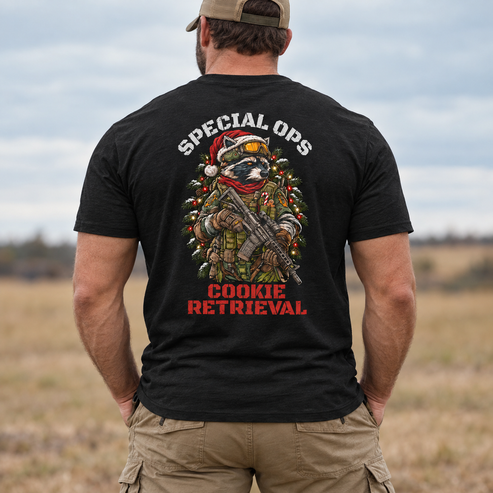 Cookie Retrieval T-shirt Black back design lifestyle creative