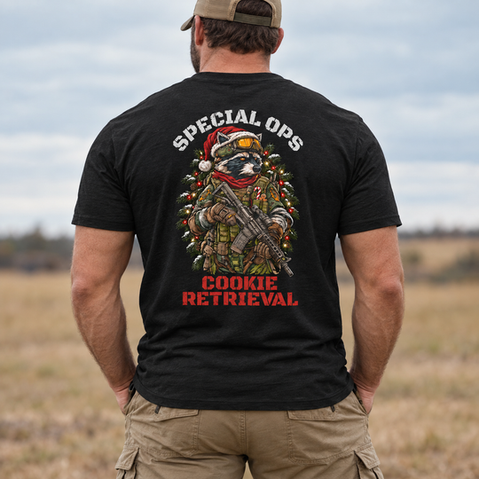 Cookie Retrieval T-shirt Black back design lifestyle creative