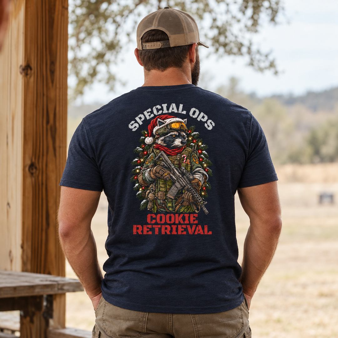 Cookie Retrieval T-shirt Navy back design lifestyle creative