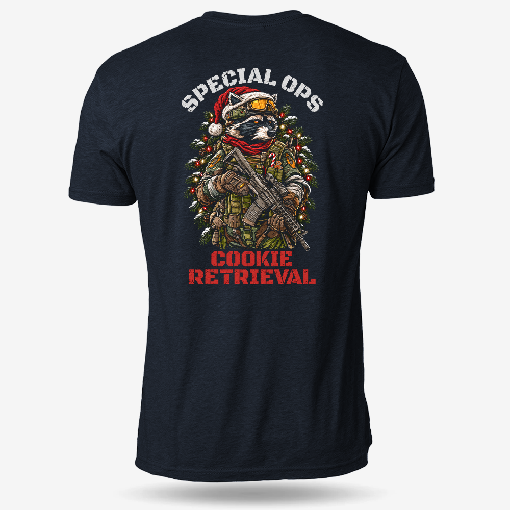 Cookie Retrieval T-shirt Navy main printed design mockup