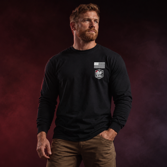 Cookie Retrieval Long Sleeve Black front logo lifestyle creative