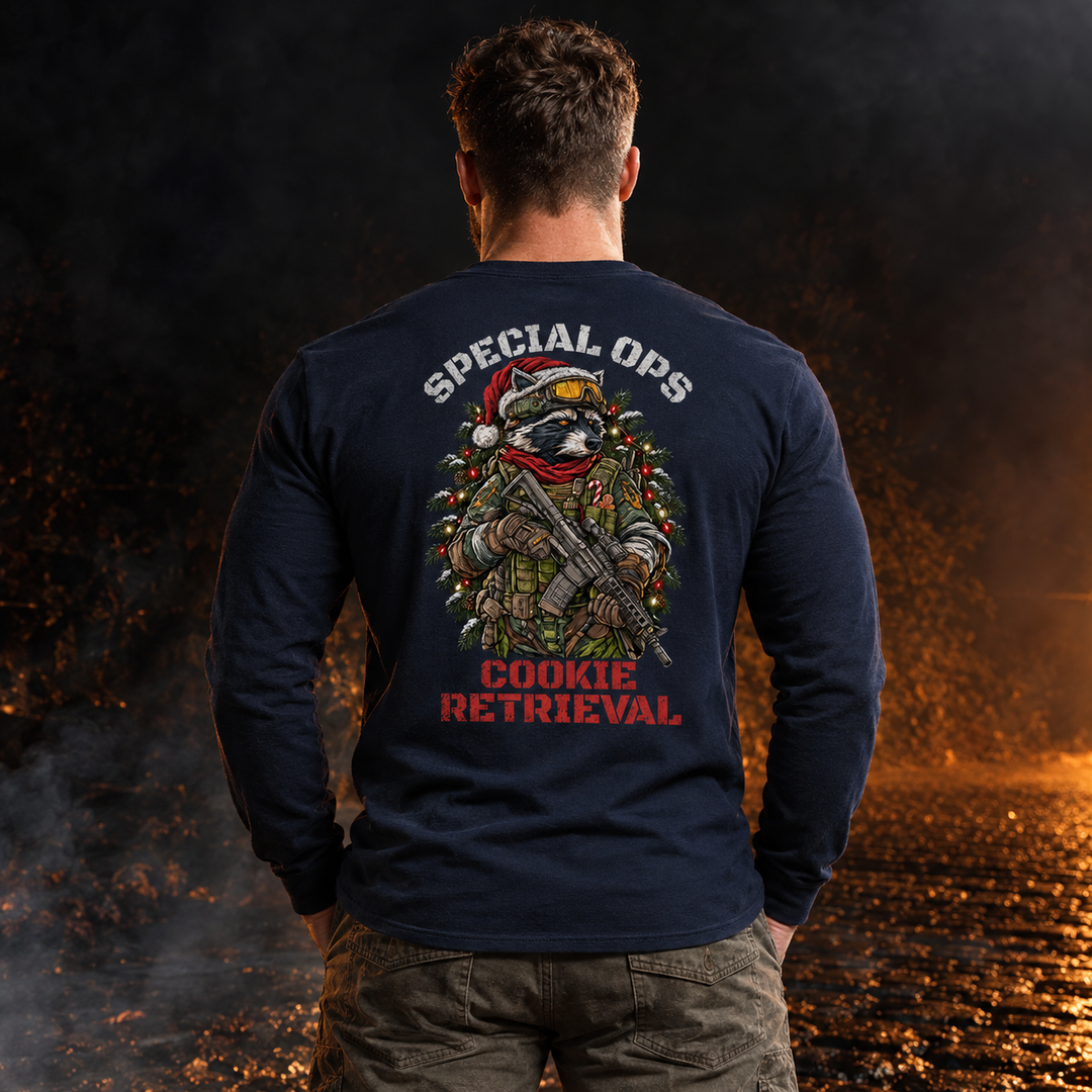 Cookie Retrieval Long Sleeve Navy back design lifestyle creative