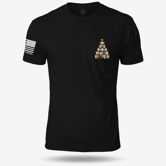 Deadly Christmas Spirit T-shirt Black front design mockup