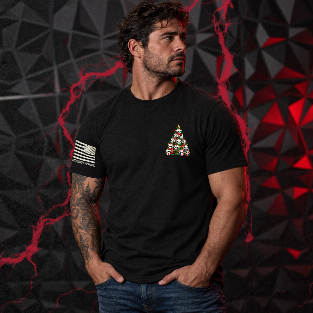 Deadly Christmas Spirit T-shirt Black front design lifestyle creative