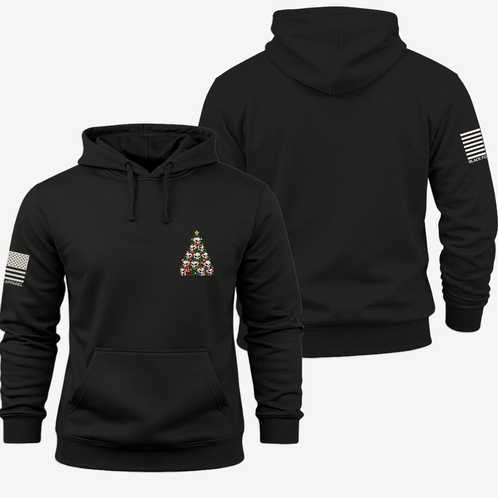 Deadly Christmas Spirit Hoodie Black front and back mockup