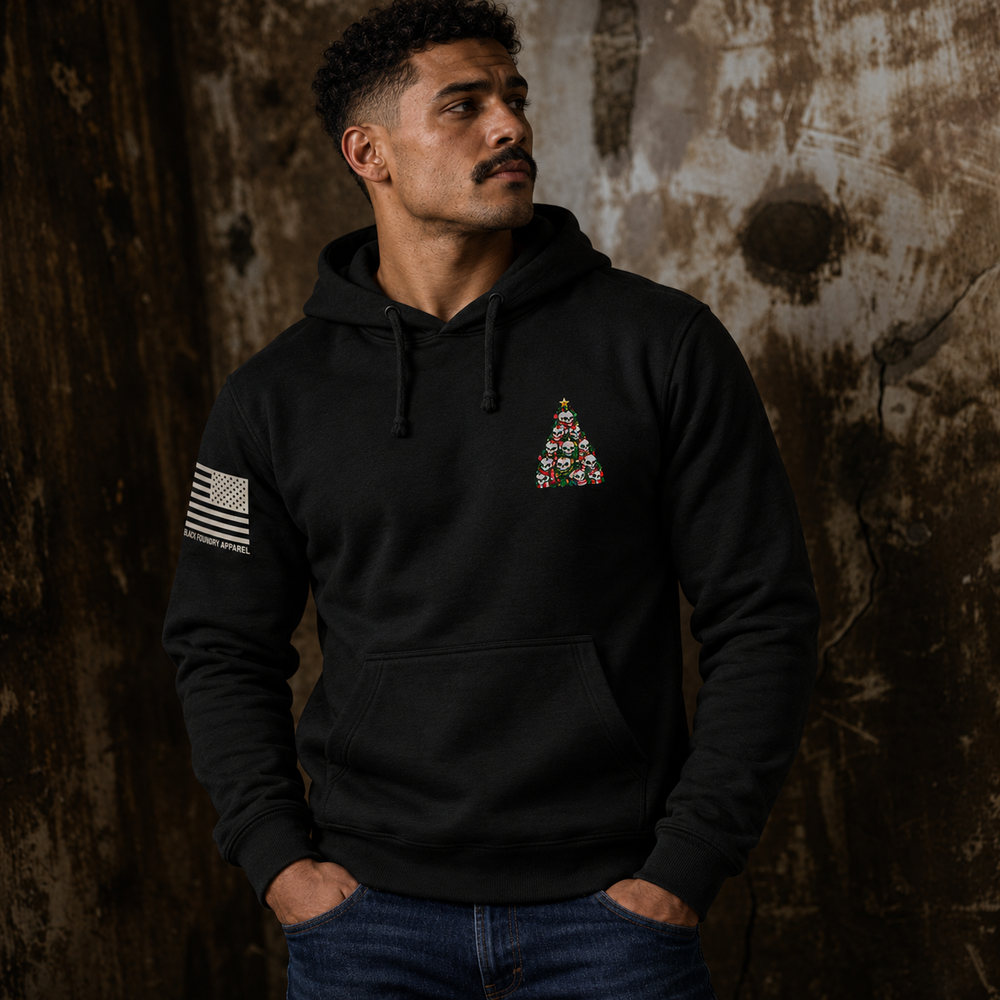 Deadly Christmas Spirit Hoodie Black front design lifestyle creative