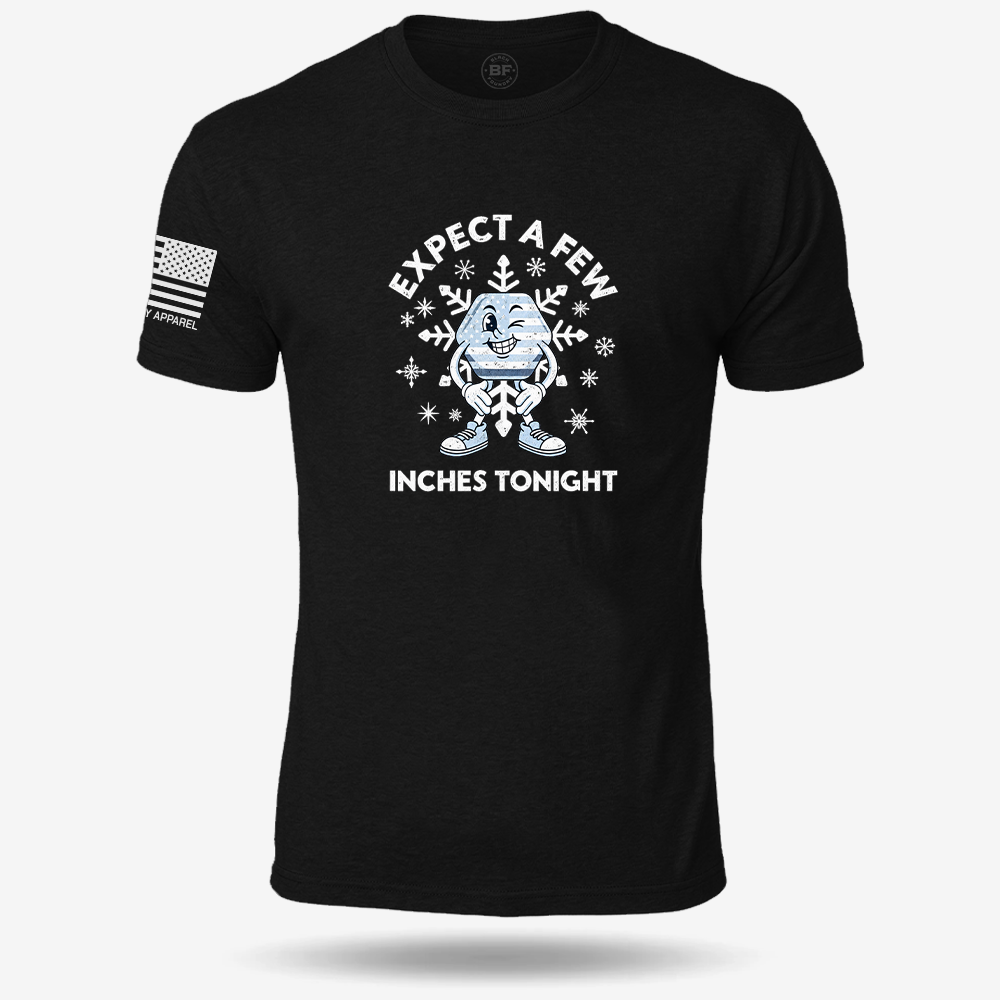 Expect A Few T-shirt Black front design mockup