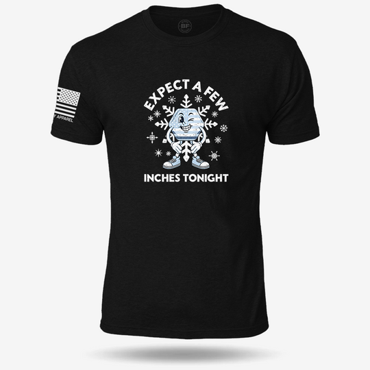 Expect A Few T-shirt Black front design mockup